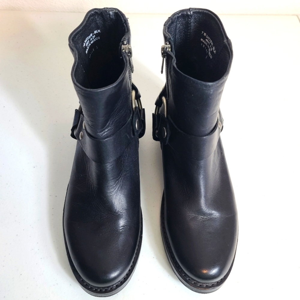 FRYE Veronica Short Harness Moto Western Boots in Black Size 7 - Picture 3 of 15
